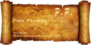 Puns Piroska névjegykártya